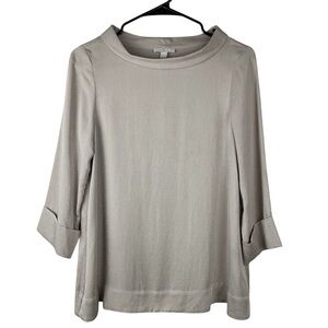 COS Elegant Scoop neck Longline Women’s Blouse Gray Size 4 A-line Flowy